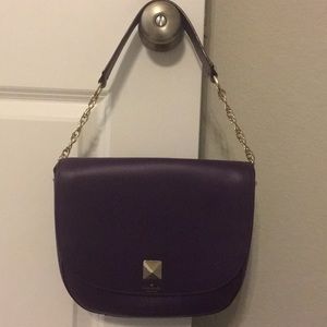 Kate Spade purple structured shoulder bag